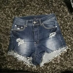 EUC J&C high waist jean shorts sz 1(Juniors)